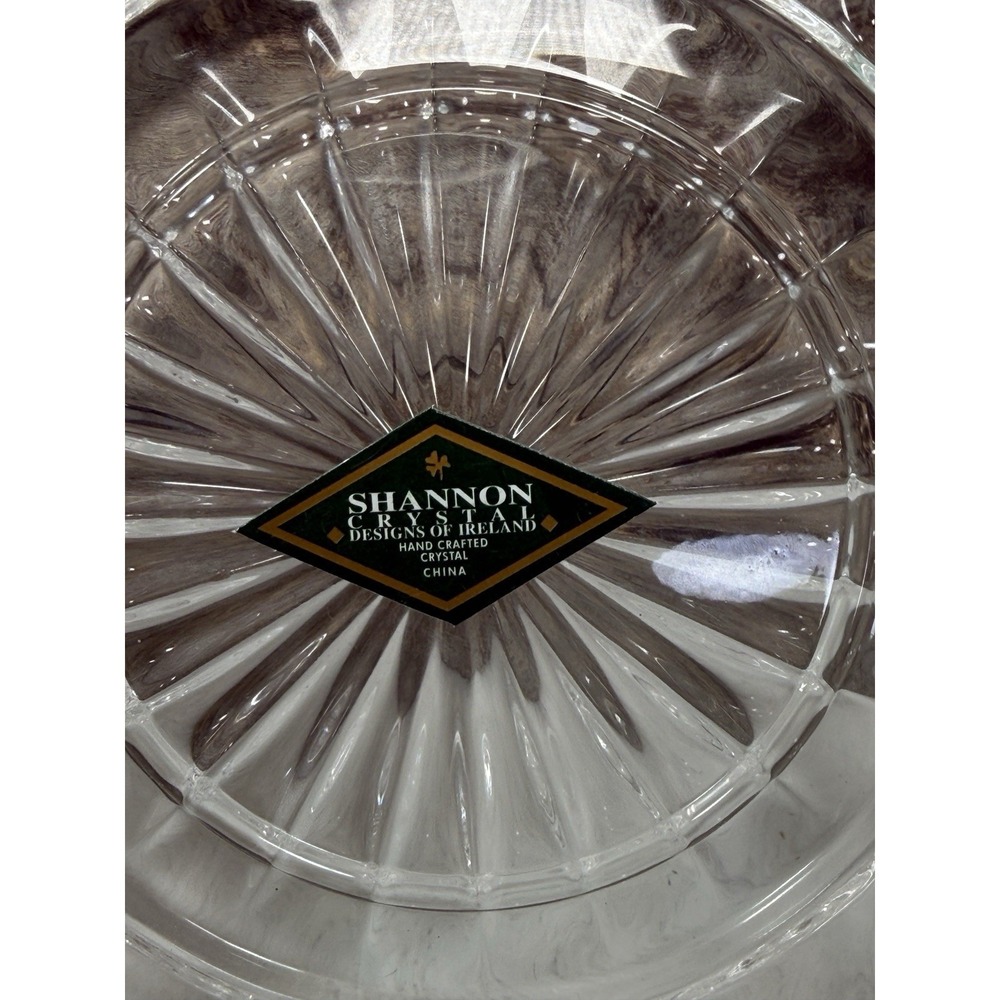 Godinger Dublin Shannon Crystal Collection 8" Chip and Dip 2 Piece Set Ireland